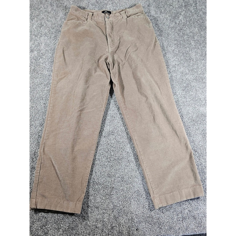 Vintage Lee Khakis Corduroy Pants Womens 16M‎ Tan Straight Leg Stretch Casual
